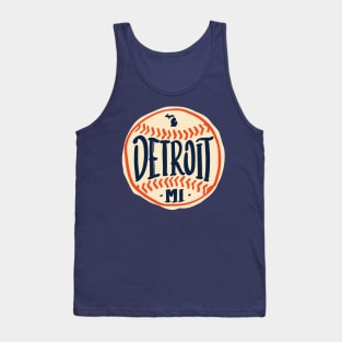 Detroit Michigan Hand Drawn Script Design Tank Top